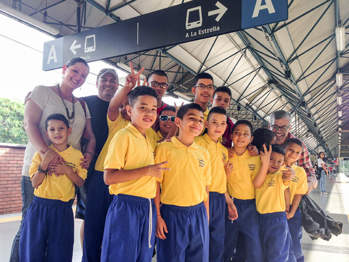 Taking the metro to the game