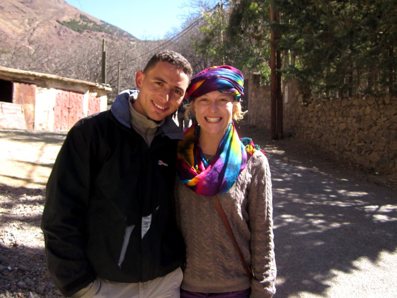 hassan with crystal in imlil morocco